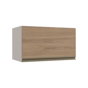 Módulo Armário Aéreo 60cm Porta Basculante 100% MDF Cozinha Modulada Gold Robel Fendi/Hanover