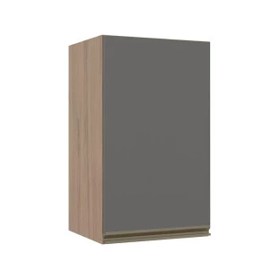 Módulo Armário Aéreo 68x40 1 Porta 100% MDF Cozinha Modulada Gold Robel Hanover/Cinza