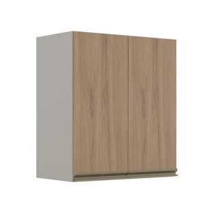 Módulo Armário Aéreo 68x60 2 Portas 100% MDF Cozinha Modulada Gold Robel Fendi/Hanover