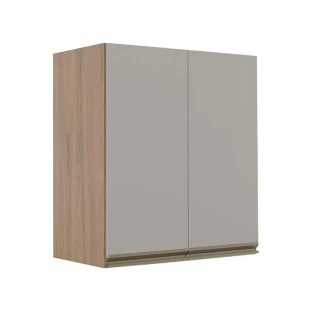 Módulo Armário Aéreo 68x60 2 Portas 100% MDF Cozinha Modulada Gold Robel Hanover/Fendi