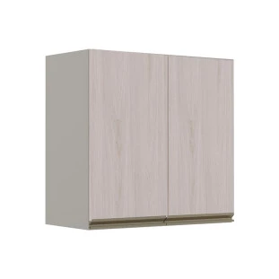 Módulo Armário Aéreo 68x70 2 Portas 100% MDF Cozinha Modulada Gold Robel Fendi/Aspen