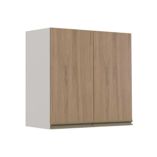 Módulo Armário Aéreo 68x70 2 Portas 100% MDF Cozinha Modulada Gold Robel Fendi/Hanover