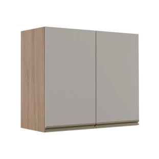 Módulo Armário Aéreo 68x80 2 Portas 100% MDF Cozinha Modulada Gold Robel Hanover/Fendi