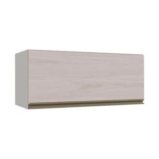 Módulo Armário Aéreo 80cm Porta Basculante 100% MDF Cozinha Modulada Gold Robel Fendi/Aspen