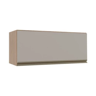 Módulo Armário Aéreo 80cm Porta Basculante 100% MDF Cozinha Modulada Gold Robel Hanover/Fendi
