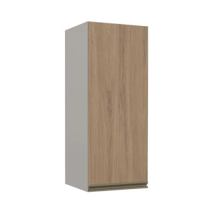Módulo Armário Aéreo 88x35 1 Porta 100% MDF Cozinha Modulada Gold Robel Fendi/Hanover