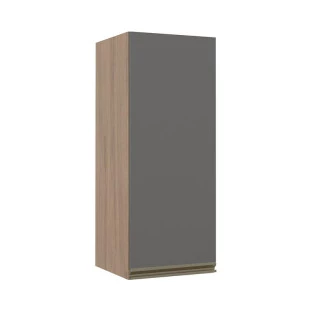 Módulo Armário Aéreo 88x35 1 Porta 100% MDF Cozinha Modulada Gold Robel Hanover/Cinza