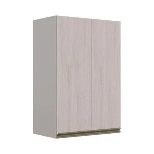 Módulo Armário Aéreo 88x60 2 Portas 100% MDF Cozinha Modulada Gold Robel Fendi/Aspen
