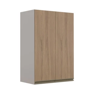Módulo Armário Aéreo 88x60 2 Portas 100% MDF Cozinha Modulada Gold Robel Fendi/Hanover