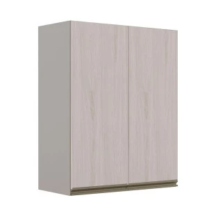 Módulo Armário Aéreo 88x70 2 Portas 100% MDF Cozinha Modulada Gold Robel Fendi/Aspen