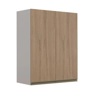 Módulo Armário Aéreo 88x70 2 Portas 100% MDF Cozinha Modulada Gold Robel Fendi/Hanover