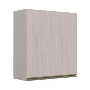 Módulo Armário Aéreo 88x80 2 Portas 100% MDF Cozinha Modulada Gold Robel Fendi/Aspen