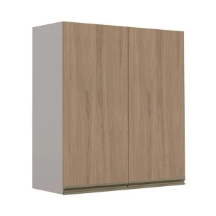 Módulo Armário Aéreo 88x80 2 Portas 100% MDF Cozinha Modulada Gold Robel Fendi/Hanover