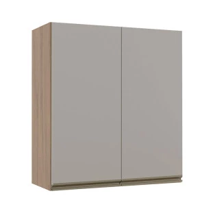 Módulo Armário Aéreo 88x80 2 Portas 100% MDF Cozinha Modulada Gold Robel Hanover/Fendi