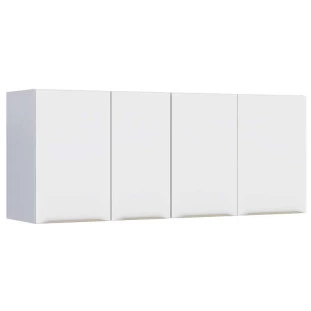 Armário Aéreo de Aço Para Pia 140cm 4 Portas Flora Cozimax Branco