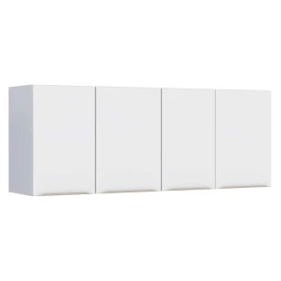 Armário Aéreo de Aço Para Pia 150cm 4 Portas Flora Cozimax Branco