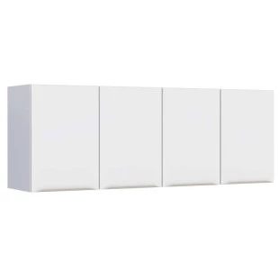 Armário Aéreo de Aço Para Pia 160cm 4 Portas Flora Cozimax Branco