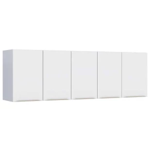 Armário Aéreo de Aço Para Pia 180cm 5 Portas Flora Cozimax Branco
