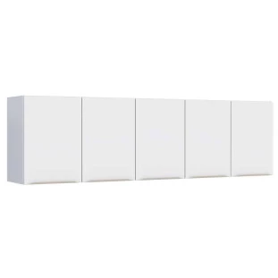 Armário Aéreo de Aço Para Pia 200cm 5 Portas Flora Cozimax Branco