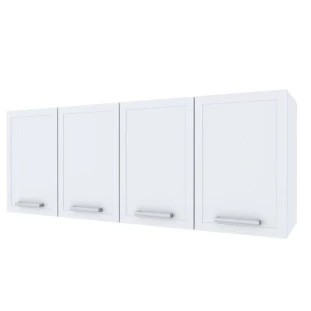 Armário Aéreo de Cozinha 4 Portas Apolo Flat 140 Cozimax Branco