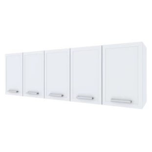 Armário Aéreo de Cozinha 5 Portas Apolo Flat 180 Cozimax Branco