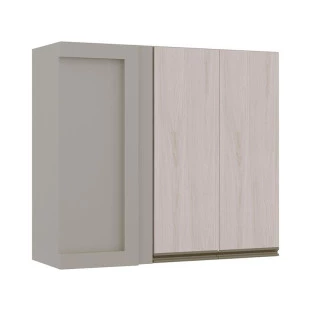 Módulo Armário Aéreo 88x100 Canto Reto Direito 100% MDF Cozinha Modulada Gold Robel Fendi/Aspen