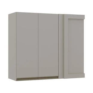 Módulo Armário Aéreo 88x100 Canto Reto Esquerdo 100% MDF Cozinha Modulada Gold Robel Fendi/Fendi