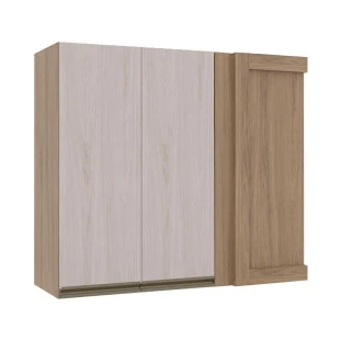 Módulo Armário Aéreo 88x100 Canto Reto Esquerdo 100% MDF Cozinha Modulada Gold Robel Hanover/Aspen
