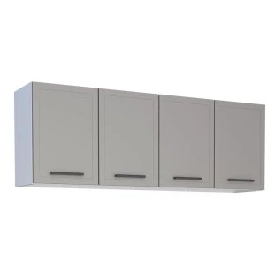 Armário Aéreo de Cozinha Aço 4 Portas Juno/Apolo 160 Cozimax Cinza Argila