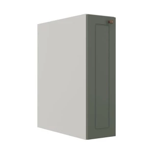 Módulo Balcão 20cm 1 Porta 100% MDF Cozinha Modulada Provence Robel Branco/Salvia Matte