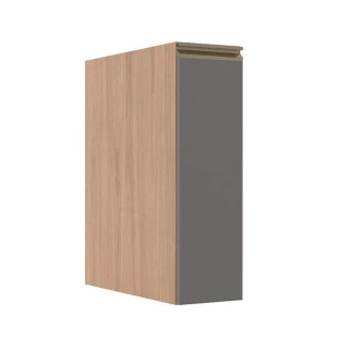 Módulo Balcão 20cm 1 Porta 100% MDF Cozinha Modulada Gold Robel Hanover/Cinza Matte