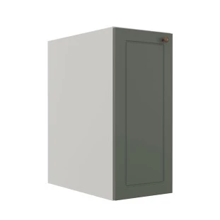 Módulo Balcao 30cm 1 Porta 100% MDF Cozinha Modulada Provence Robel Branco/Salvia Matte