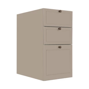 Módulo Balcao 35cm 3 Gavetas 100% MDF Cozinha Modulada Provence Robel Fendi/Fendi Matte