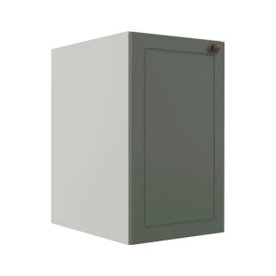 Módulo Balcao 40cm 1 Porta 100% MDF Cozinha Modulada Provence Robel Branco/Salvia Matte
