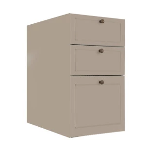 Módulo Balcao 40cm 3 Gavetas 100% MDF Cozinha Modulada Provence Robel Fendi/Fendi Matte