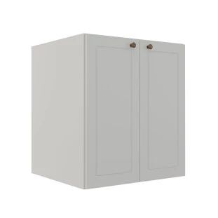 Módulo Balcao 60cm 2 Portas 100% MDF Cozinha Modulada Provence Robel Branco/Branco Matte