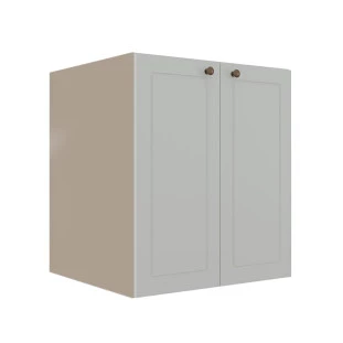 Módulo Balcao 60cm 2 Portas 100% MDF Cozinha Modulada Provence Robel Fendi/Branco Matte