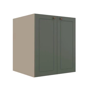 Módulo Balcao 60cm 2 Portas 100% MDF Cozinha Modulada Provence Robel Fendi/Salvia Matte