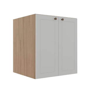 Módulo Balcao 60cm 2 Portas 100% MDF Cozinha Modulada Provence Robel Hanover/Branco Matte