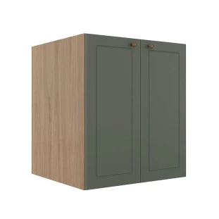 Módulo Balcao 60cm 2 Portas 100% MDF Cozinha Modulada Provence Robel Hanover/Salvia Matte
