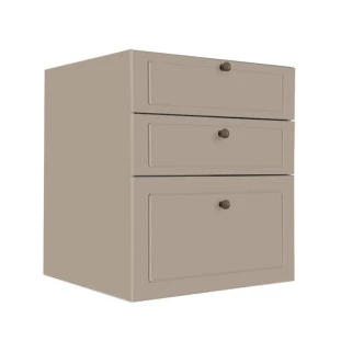 Módulo Balcao 60cm 3 Gavetas 100% MDF Cozinha Modulada Provence Robel Fendi/Fendi Matte