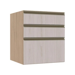 Módulo Balcão 60cm 3 Gavetas 100% MDF Cozinha Modulada Gold Robel Hanover/Aspen