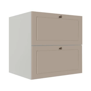 Módulo Balcao 70cm 1 Gaveta 1 Porta Basculante 100% MDF Cozinha Provence Robel Branco/Fendi Matte