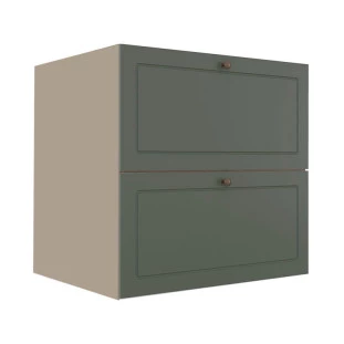 Módulo Balcao 70cm 1 Gaveta 1 Porta Basculante 100% MDF Cozinha Provence Robel Fendi/Salvia Matte