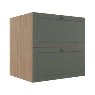Módulo Balcao 70cm 1 Gaveta 1 Porta Basculante 100% MDF Cozinha Provence Robel Hanover/Salvia Matte