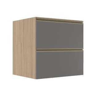 Módulo Balcão 70cm 1 Gaveta 1 Porta Basculante 100% MDF Cozinha Modulada Gold Robel Hanover/Cinza