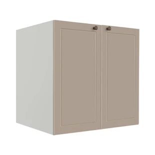 Módulo Balcao 70cm 2 Portas 100% MDF Cozinha Modulada Provence Robel Branco/Fendi Matte