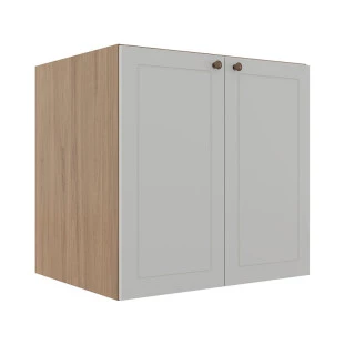 Módulo Balcao 70cm 2 Portas 100% MDF Cozinha Modulada Provence Robel Hanover/Branco Matte