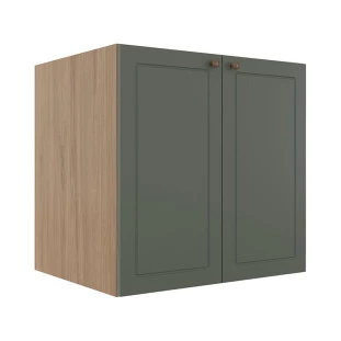 Módulo Balcao 70cm 2 Portas 100% MDF Cozinha Modulada Provence Robel Hanover/Salvia Matte