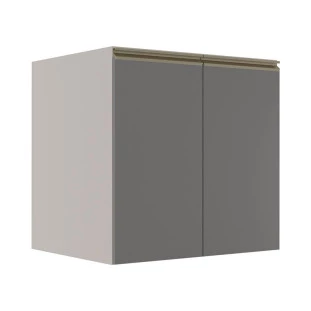 Módulo Balcão 70cm 2 Portas 100% MDF Cozinha Modulada Gold Robel Fendi/Cinza